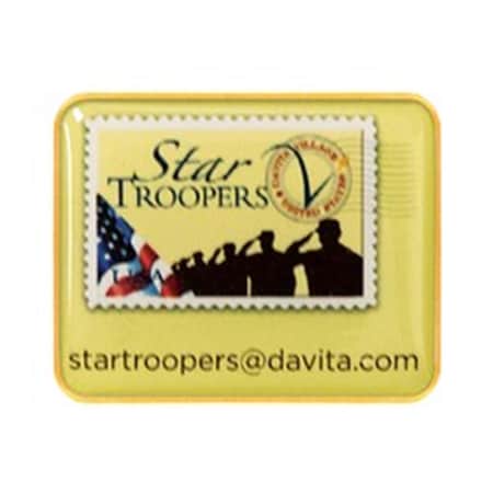 Simba 1.25 x 1 in. Rectangle Vibraprint Lapel Pin with Rounded Corners EXPRESS-SP3